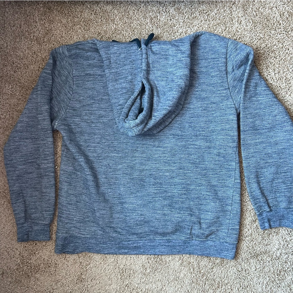 Men’s Super Massive Heather Blue Fleece Hoodie Sweater Sweater Size Medium |D68 - Picture 6 of 9